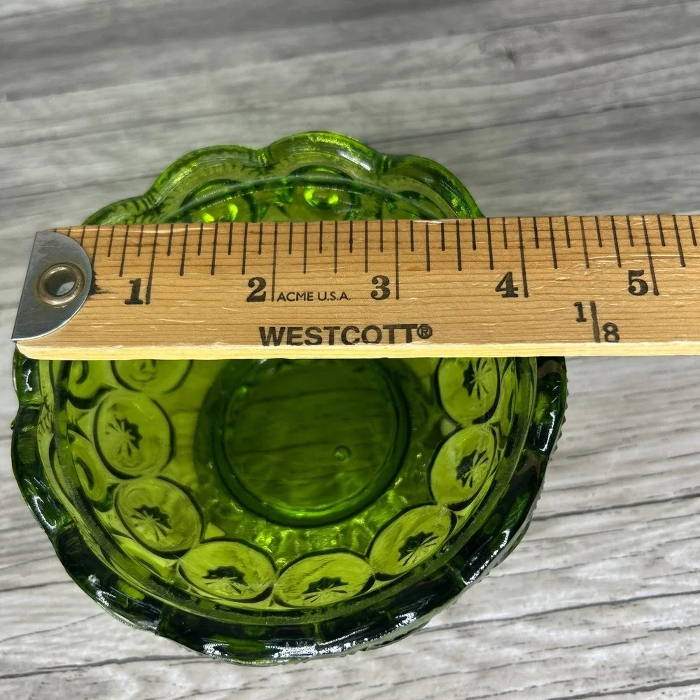 L. E. Smith Emerald Green Moon and Stars‎ Fairy Light Bottom ONLY Vintage Base